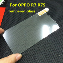 New High Quality 9H 2.5D Anti-Burst Tempered Glass Screen Protector Films For OPPO R7 R7S With Retail Carton Package Free DHL