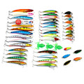 45 Pcs Pack Mixed 6 Style Fishing Lures Set Minnow Crankbait Soft Frog Cicada Insect Lure