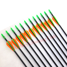 12pcs outerwear fixed arrow tips and nocks fiberglass arrow shaft target archery arrows 6mm OD recurve
