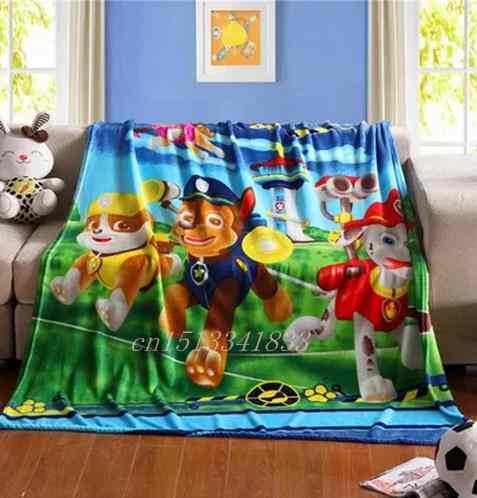 Good Quailty Cute Blue Paw Patrol Minnie 150*200cm blanket Girls plush Blankets Fashion Brand Bedding For 1.5m bed 150*200cm