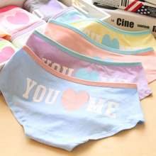 Girl Series 2015 candy-colored letters printed fashion girl panties Y19, low waist underwear Women’s panties cute sexy