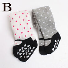 2016 Children Clothing Casual Dot Shoe Style Baby Girls Tights Combed Cotton 0-24M infant Spring Autumn Children Kids Clothes