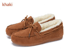 2016 New Comfortable Woman Loafers Plush Made Warm Woman Shoes Casual Woman Shoes Autumn Winter Round Toe Woman Flats