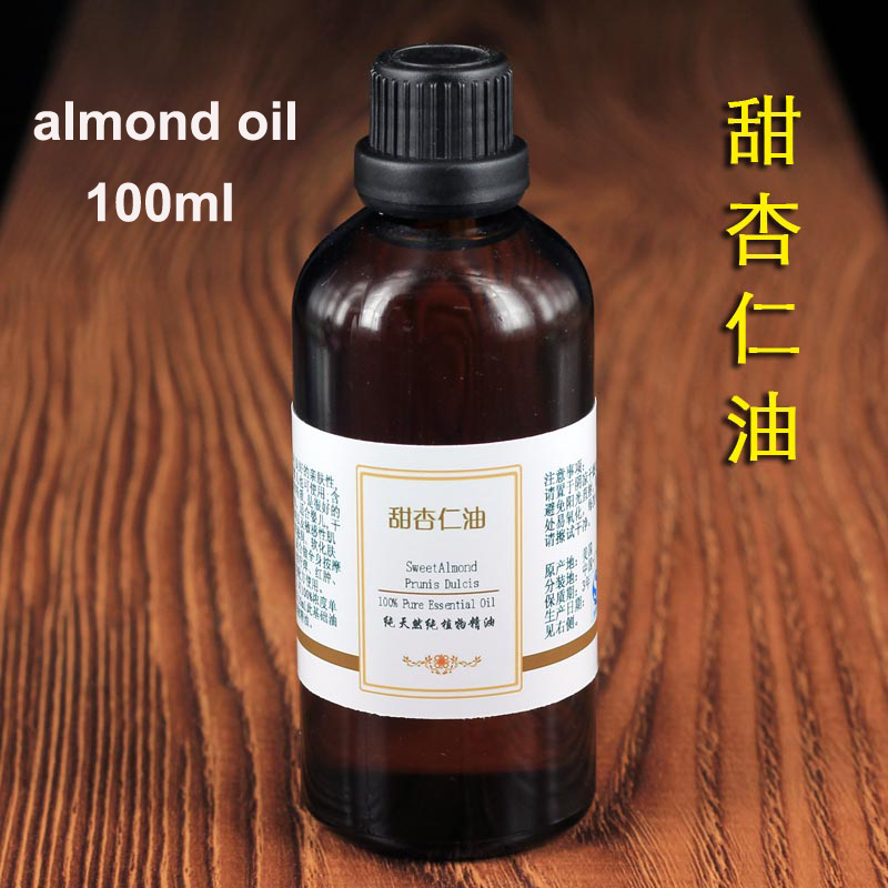 100% Pure Sweet Almond Oil Cold Pressed Pure Organic 100ml Free Shipping