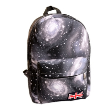 Fashion Women Stars Universe Space printing backpack School Book Backpacks British flag Stars bag free shipping