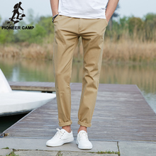 Pioneer Camp 2016 Brand new Summer Autumn Men Casual Pants Solid Straight Long Khaki Pants male Trousers Cotton Elastic 655110