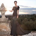 Tarik Ediz Evening Dresses 2015 Long Imported Dress Party Evening Elegant With Big Bow Black Mermaid