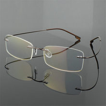 Rimless Glasses Ultralight Flexible Elastic Alloy Eyeglasses Frames Men Women Frameless Super-tough Men Optical Frame