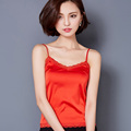 Summer Tank Top Women Sexy Sleeveless V Neck Silk Basic Tops Blusas Casual Plus Size Vest