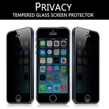 50pcs for iphone 5s 4s 2.5D anti spy privacy tempered glass screen protector for iphone 5s 5G 4S 4G glass film