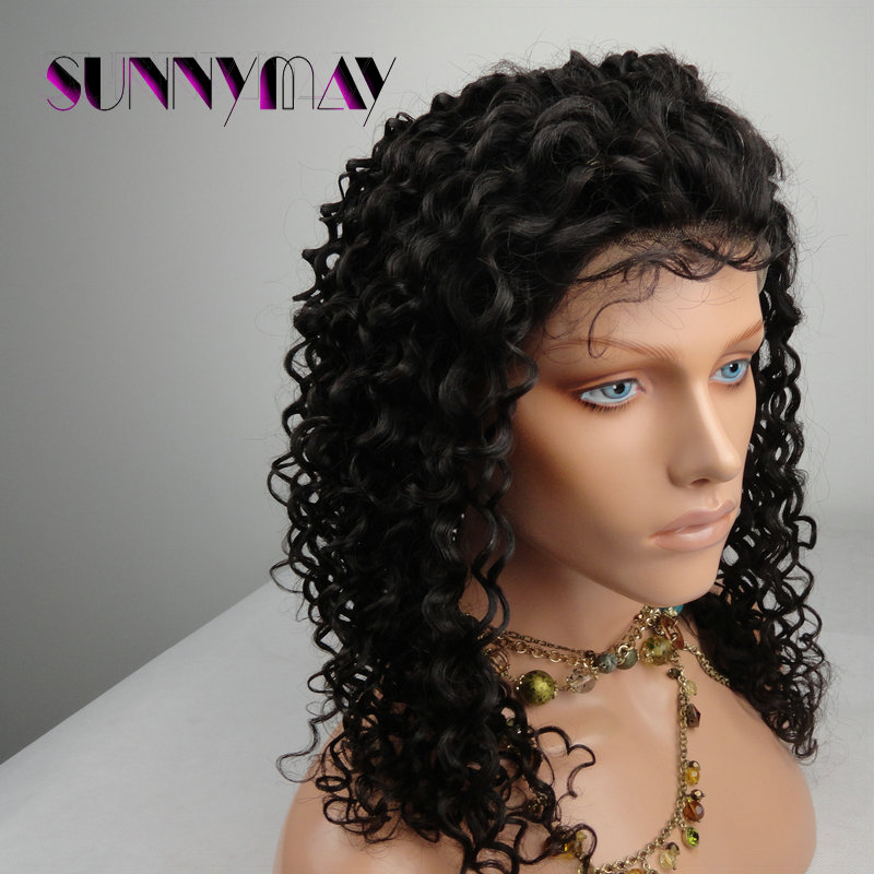 100% unprocessed Indian remy hair  full lace wig short style #1b color funmi curl  human hair wigs for black women