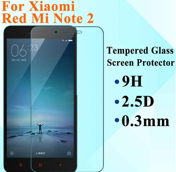 100pcs 2.5D Anti-explosion Premium tempered glass screen protector for xiaomi Redmi Note &note2&note3&redmi2/3&mi4i&mi4&mi4c