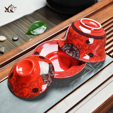Drinkware Kung Fu TeaSets Porcelain GaiWan Tea Set 150ml Ceramic Tureen Teapot For Tea High quality