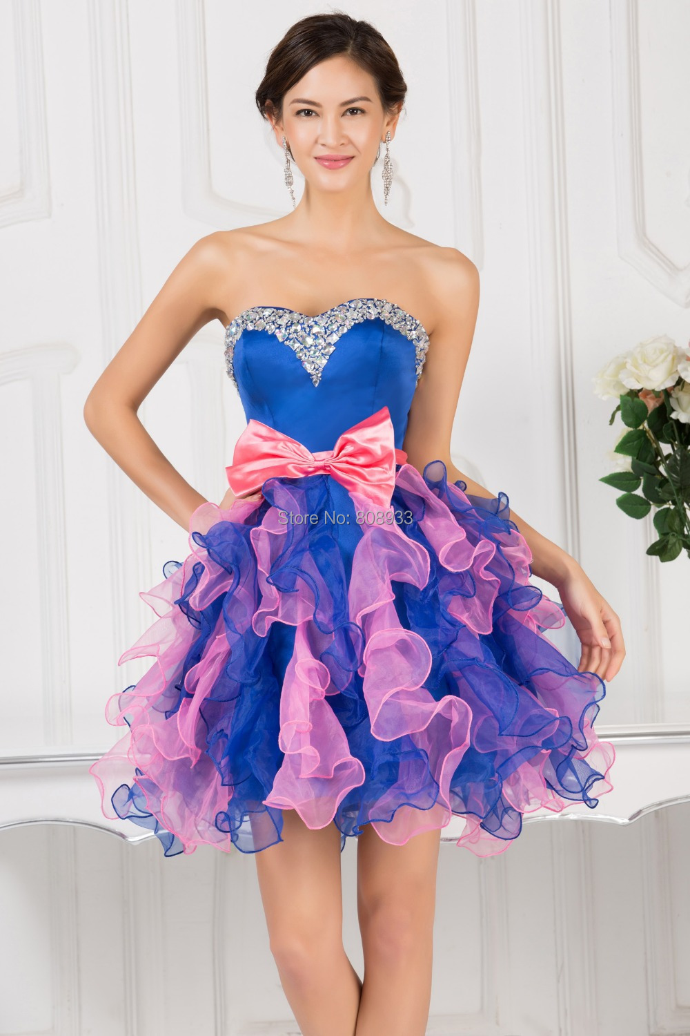 Sweetheart Cute Princess Short Prom Dresses 2015 Cheap Evening Dress ...