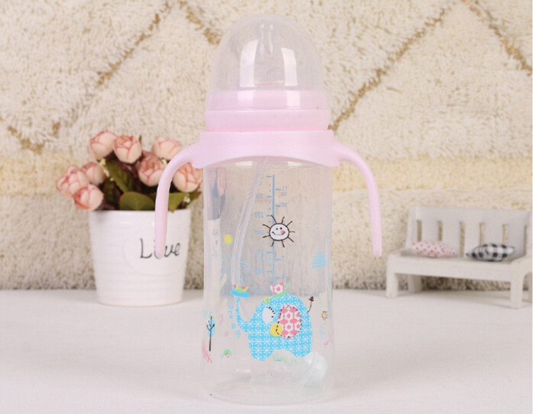 330ml Cartoon Silicone Baby Feeding Nursing Bottle Accessories Eating Milk Bottle Nuk Nipple Sippy Cup Children Kids Feeder (2)