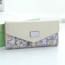 Fashion Flower Women Wallet 5Colors Flower Long Wallets New Popular Portable Change Purse Wallet Delicate Casual