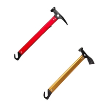 Multi-function Camping Hammer Ultralight Aluminum Handle High Carbon Steel Survival Hammer Travel Kit With Hook and Flat Spade