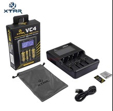 New Arrive 100% Original XTAR VC4 Micro USB Digital battery charger 18650 26650 10440 lithium battery the authentic charger
