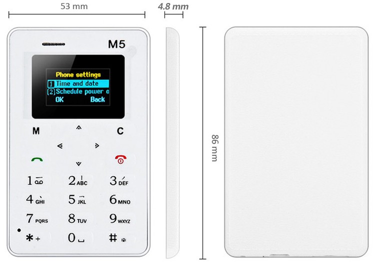 Ultra Thin Card Mobile Phone 4.8mm AIEK M5 AEKU M5 SOYES X6 Low Radiation mini pocket students personality children phone Ultra Thin Card Mobile Phone 4.8mm AIEK M5 AEKU M5 SOYES X6 Low Radiation mini pocket students personality children phone
