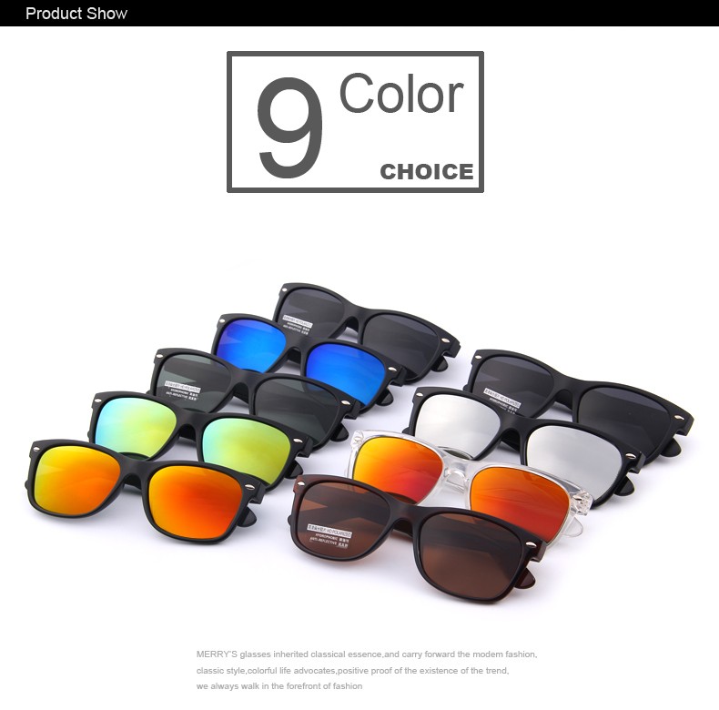 Merrys Men Polarized Sunglasses Classic Men Retro Rivet Shades Brand 