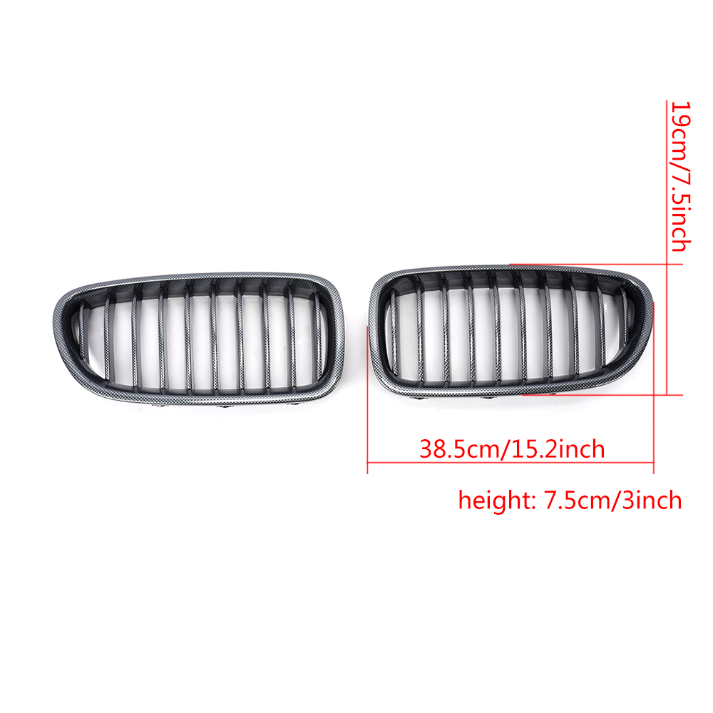 Фотография 1 pair Fake Carbon Fiber F18 F10 car accessories Front mesh Grille grill Fit FOR BMW (fit F18/F10/F11 2014 5 Series )