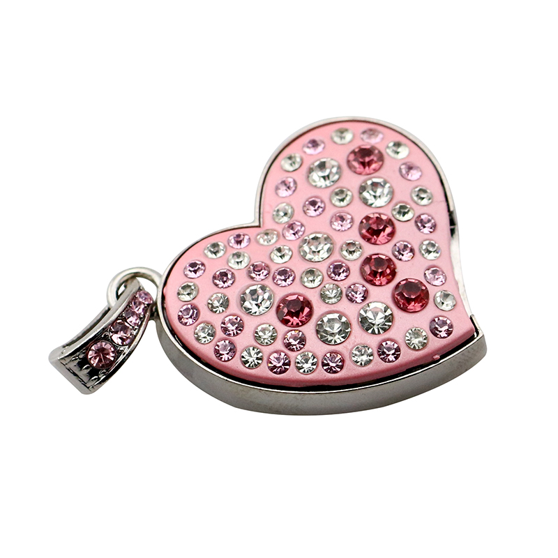 New Hot Metal Heart USB Flash Drives Memory Storage Pen drives USB 2 0 High Speed