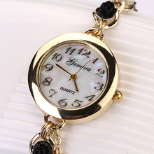 Popular Luxury Women’s Dress Design Geneva Faux Pearl Flower Bracelet Quartz Analog Dress Wrist Watch NO181 5V7J 3Y3FD
