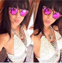 2015 Brazil illesteva sunglasses women brand designer vintage sun glasses mirror eyewear retro round oculos de
