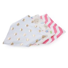 2016 Best 3pcs Cute Practical Soft Cotton Printed Triangular Babies Bibs Set Super Bandana Baby Infant Babador