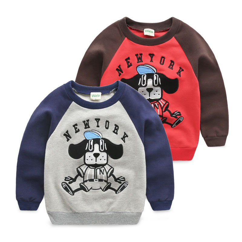 Child pullover sweatshirt 2016 children's clothing baby embroidery top male child cartoon outerwear spring