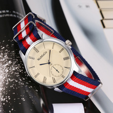 Nylon de lujo de la correa ocasional del reloj personalizado de Nylon ocasional de la correa de reloj simple 2-pin reloj de cuarzo suizo relojes pareja relojes