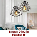 Creative diamond Ceiling Lights Black Iron industrial lamp vintage Loft retro style E27 Base bar foyer