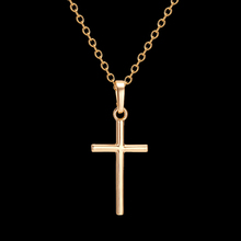 Cross Necklace Women/Men Jewelry Wholesale Trendy 2 Colors 925 Sterling Silver/18K Real Gold Plated Cross Pendant Necklace Women