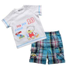 children Summer clothing set baby boy clothes kids cotton t shirt short pants boy clothes suit