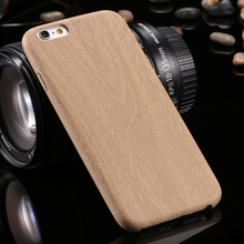 Luxury Wooden Pattern TPU Cover For Apple iPhone 6 Case Wood Grain Soft Back Shell Phone Cases For iphone6 6S 6Plus 6S Plus 5 5S
