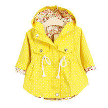 2015 fashion jackets for girls Cute dot casual girls hoodies kids Jacket children outwear Spring Autumn casaco infantil