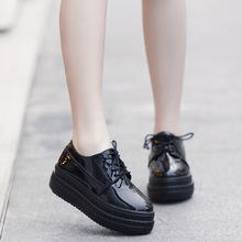 Fashion 2016 Spring Oxfords Shoes For Women Platform Creepers Slip On Pu Women’s Oxfords Shoes White Casual Ladies Flats Shoes