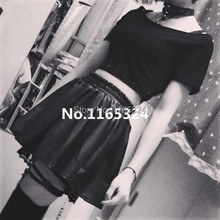 NEW hot Sexy black Leather collar Necklace 100 handmade Rivet punk Harajuku Leather Necklace free shipping