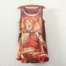 2016 summer new style female sleeveless woemn t-shirt Lions general logo lady Loose Short sleeve Tops t shirt women clothing