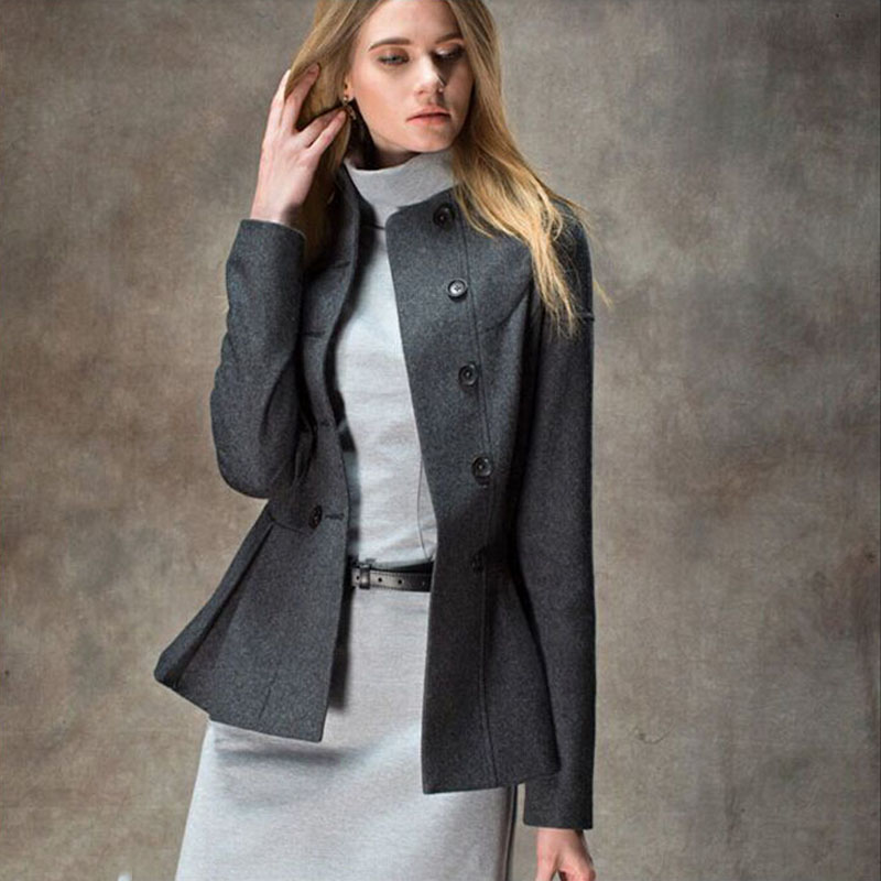 2015 Women Winter Short Trench Coat  Fashion Slim Short Woolen Coat For Women Artka Style Vintage Trench Coat High quality