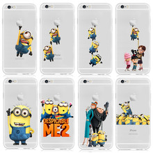 2015 New Fashion Despicable Me Yellow Minion Design Case cover For iphone 6 4.7 inch Free Shipping