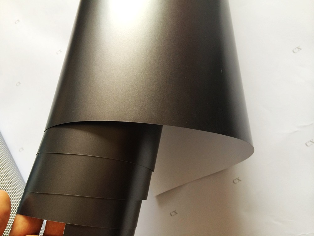 Dark Grey gunmetal matt chrome metallic grey film vinyl wrap 3m Foile (6)