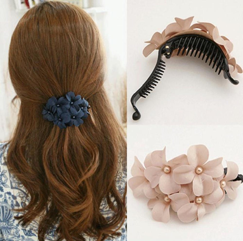 Fashion-2015HOT-Great-Handmade-women-girl-flower-Banana-barrette-hair ...