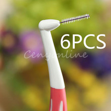 6pcs lot Interdental Brush 0 6mm 0 7mm Toothbrush Floss High Strength Brush Long Handle