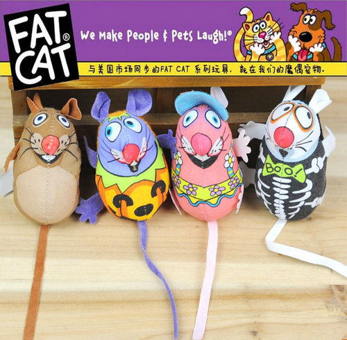 3078# Pet Product Dog Supplies Fatcat Dog Toy Pet Toy Fat Cat Vocalization Toy Funny Mouse Hot Sale 2PC