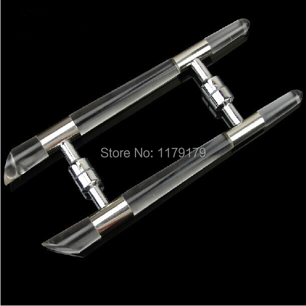 high quality 315mm clear Crystal handles 304 stainless steel ktv  Office  hotel glass door pulls handles JB208