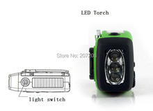 Crank Up Battery radio receiver solar charger with led lamp free shipping