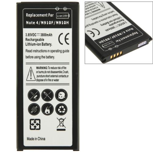 Newest High Quality Mobile Phone Battery 3800mAh Rechargeable Li ion Battery for Samsung Galaxy Note 4