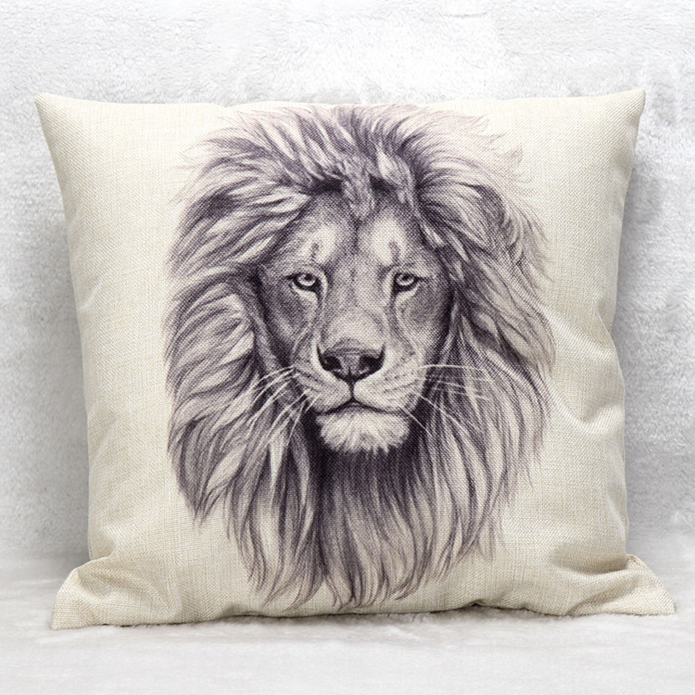 Happy home Pillow personalized pillowcase Vintage Cotton Linen Pillow Case Waist Pillow Shams Home Decorate