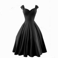 Audrey Hepburn Dress 1950S 60S Vintage Rockabilly Dress Party Evening Elegant Swing 50s Party Dress for Women Plus Size Red